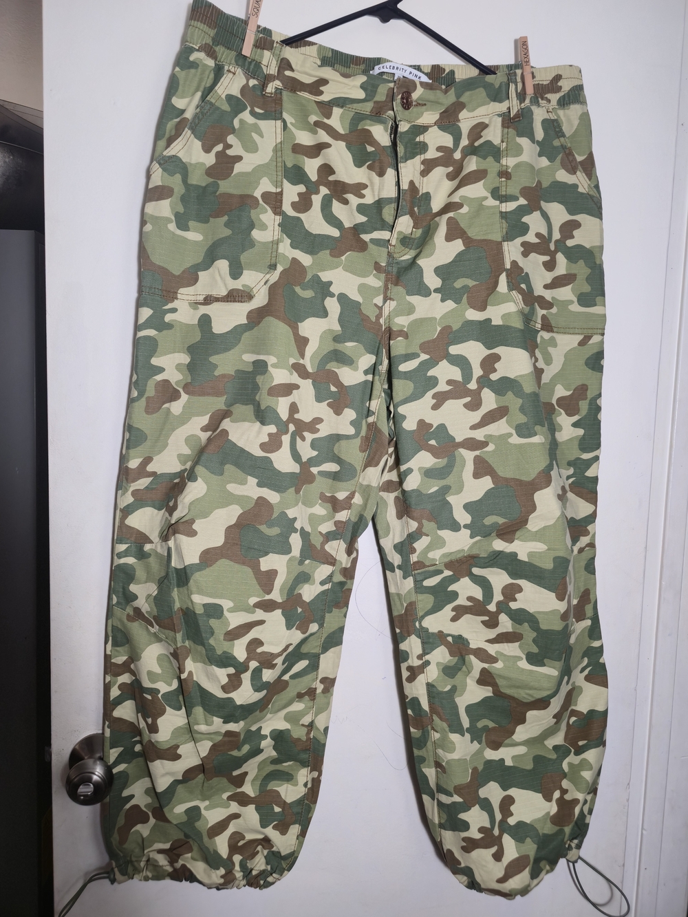 Celebrity Pink Women's Camo Capris in Green, Tan & Olive